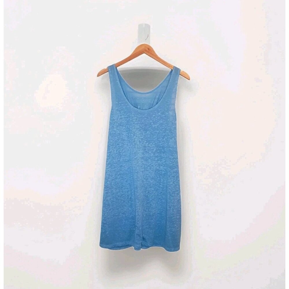 Becca Beach Date Knot Back Scoop Cover Up Dress Women's Medium Crystal Sea Blue